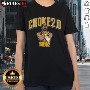 Alt Text: Funny Tyrese Haliburton Choke 2.0 Ladies Tee featuring a humorous graphic design promoting basketball humor.