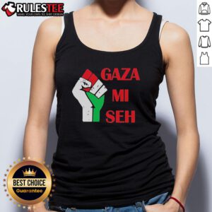 Good Gaza Mi Seh Palestine tank top featuring bold graphic design, perfect for showing support for Palestine.