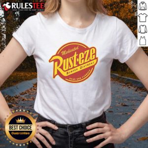 Official Medicated Rust-Eze Bumper Ointment Ladies Tee featuring a stylish design for fans of Cars merchandise.