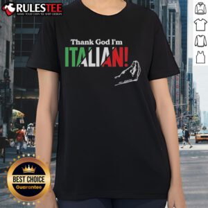 Official Thank God I'm Italian hand ladies tee featuring a stylish design, perfect for proud Italian women.