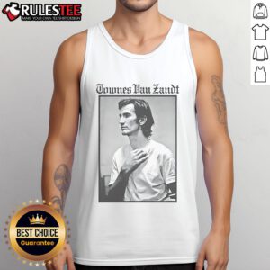 Premium Townes Van Zandt The Late Great tank top featuring iconic artwork and vibrant colors for music fans.