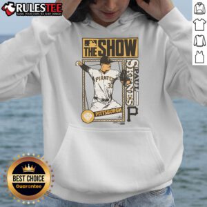 Stylish hoodie featuring Paul Skenes from the Pittsburgh Pirates in MLB The Show. Perfect for fans and gamers.