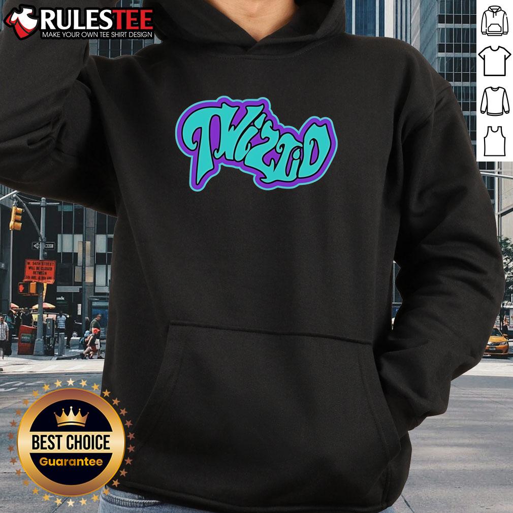 Alt Text: Pretty Twiztid Mostasteless 8-Bit Wavy Logo Hoodie featuring vibrant retro design and comfortable fit.