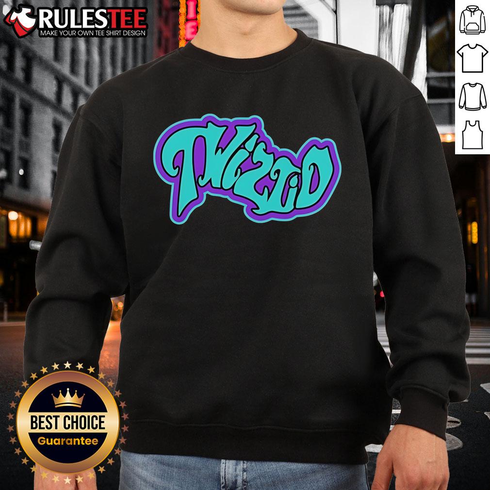 Pretty Twiztid Mostasteless 8-Bit Wavy Logo Sweatshirt featuring a vibrant retro design and bold graphics.