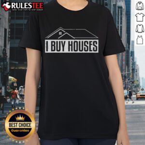 Top I Buy House Real Estate Investor Ladies Tee featuring a stylish design for women in real estate investing.