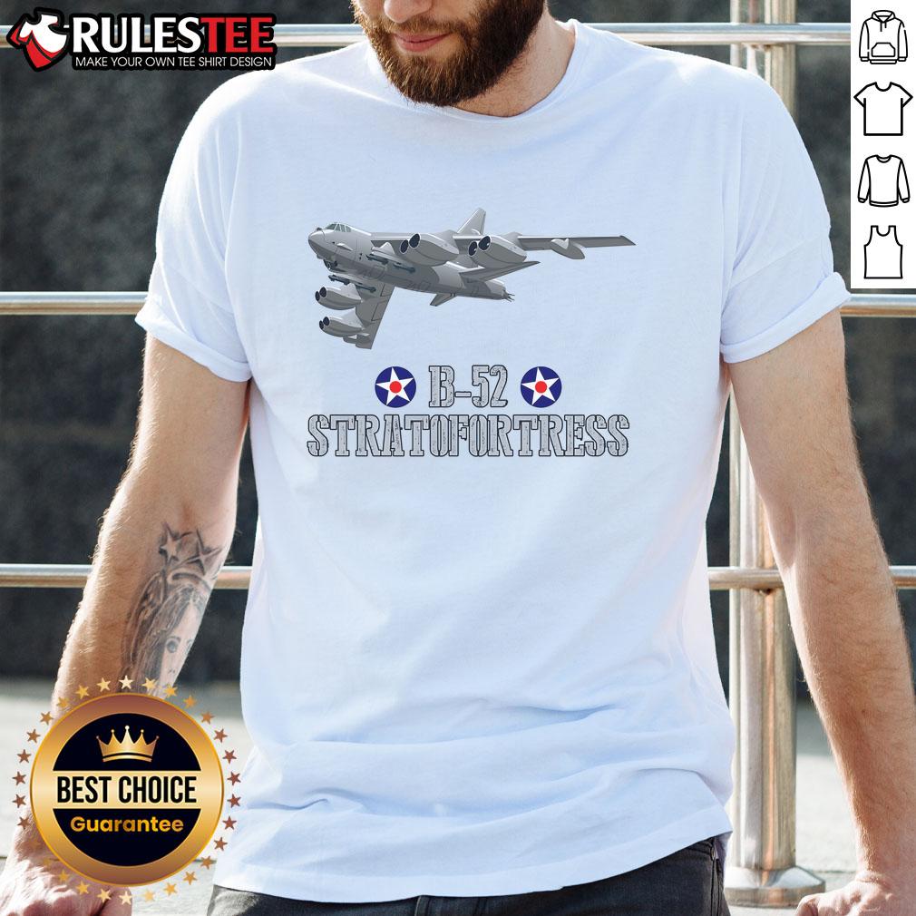Awesome American Aircraft B-52 Heavy Bomber Air Force T-Shirt featuring a bold graphic design and military theme.