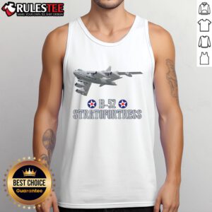 Awesome American Aircraft B-52 Heavy Bomber Air Force tank top showcasing military aviation style and design.