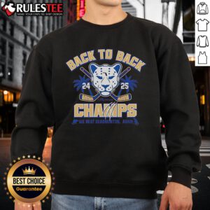 Awesome Back To Back Champ sweatshirt celebrating our victory over Deadmonton again in 2025, perfect for fans.