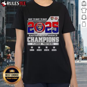 Alt Text: Florida Panthers Hockey logo on a ladies tee celebrating 2025 Eastern Conference Champions - stylish fan apparel.