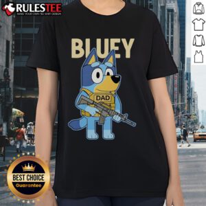 Awesome Bluey Military Tactical Dad Ladies Tee featuring a stylish design perfect for casual wear and dad-themed gifts.