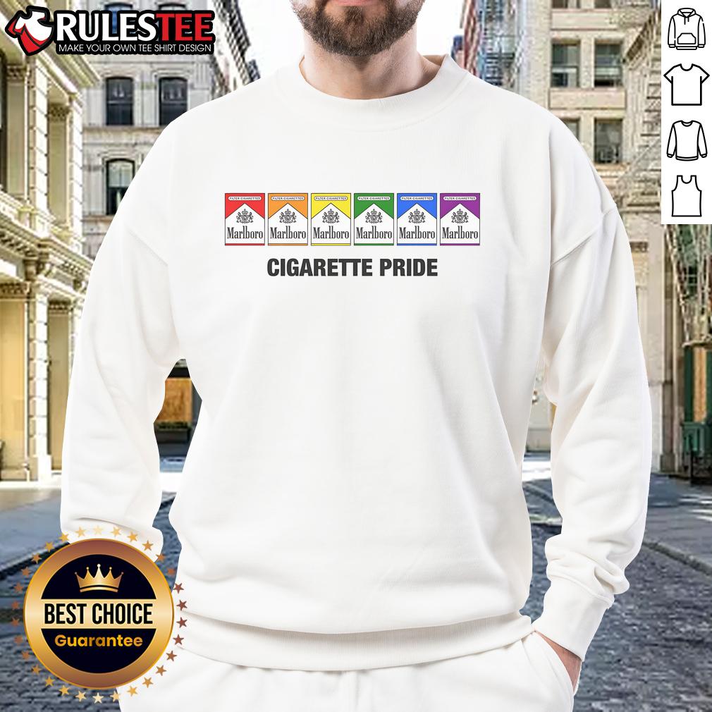 Alt Text: Awesome Cigarette Pride Sweatshirt featuring vibrant colors and a stylish design, perfect for LGBTQ+ pride celebrations.