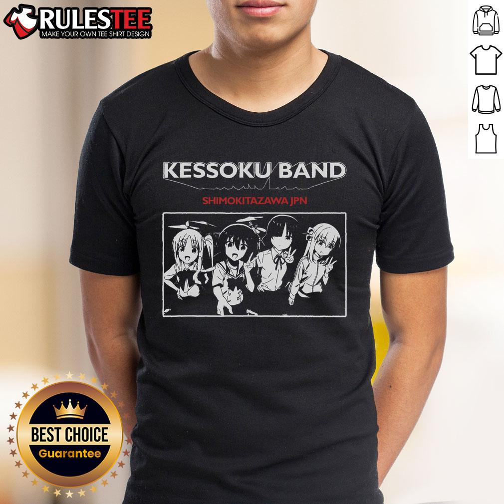 Alt Text: Awesome Kessoku Band Bocchi The Rock T-Shirt featuring vibrant design, perfect for fans in Shimokitazawa, Japan.