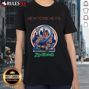 Awesome New York Mets Zootopia 2 ladies tee featuring vibrant graphics and a stylish design for fans.
