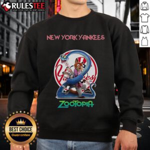 Awesome New York Yankees Zootopia 2 sweatshirt featuring vibrant graphics and a stylish design for fans.
