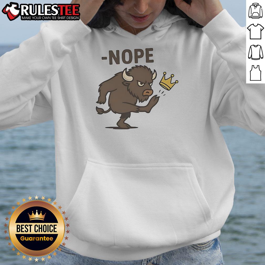 Awesome No Kings Buffalo Hoodie in black with stylish design, perfect for casual wear and showcasing your unique style.