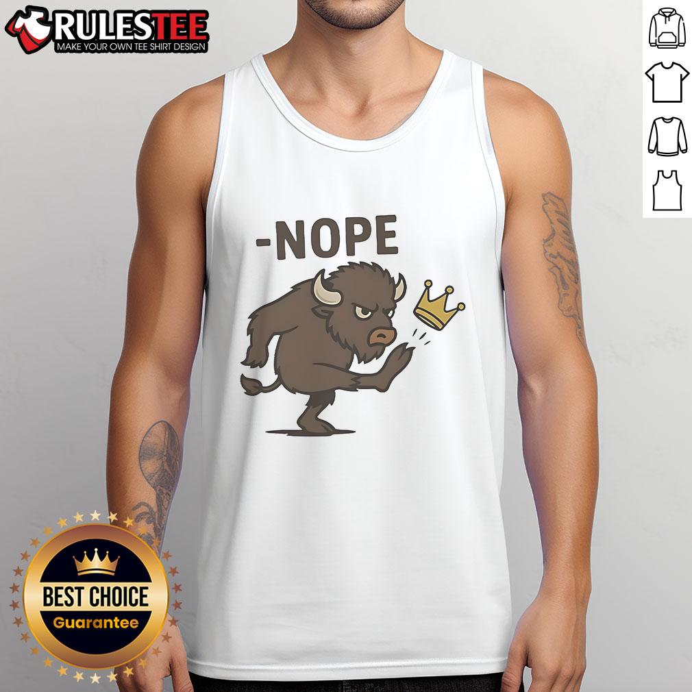 Awesome No Kings Buffalo Tank Top featuring a trendy design perfect for summer wear and casual outings.