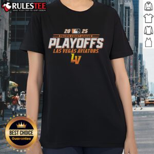 Alt Text: Awesome Pacific Coast League Playoffs 2025 tee featuring Las Vegas Aviators design for ladies' sportswear.