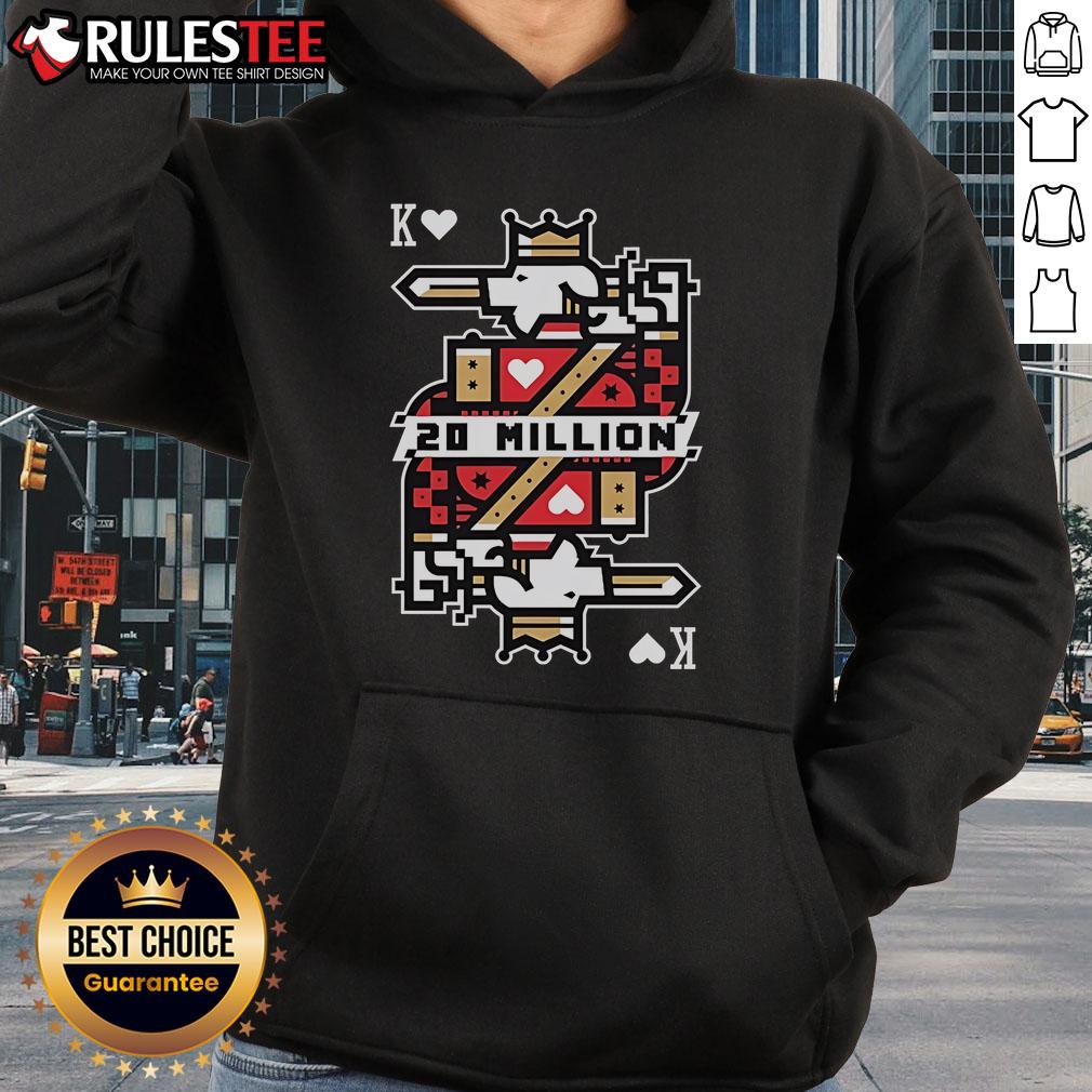 Awesome Technoblade hoodie celebrating 20 million subscribers, featuring bold graphics and vibrant colors.