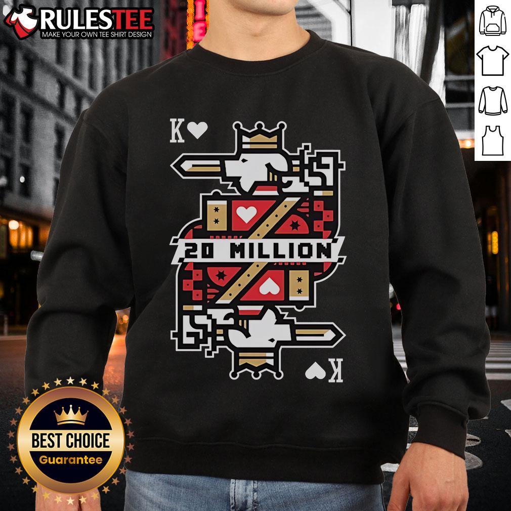 Awesome Technoblade 20 Million Subs sweatshirt featuring vibrant graphics and comfortable design for fans of the YouTuber.