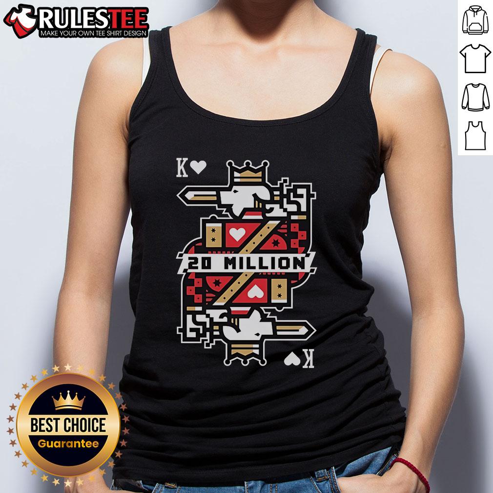 Alt Text: Awesome Technoblade 20 Million Subs Tank Top featuring vibrant design celebrating Technoblade's YouTube milestone.