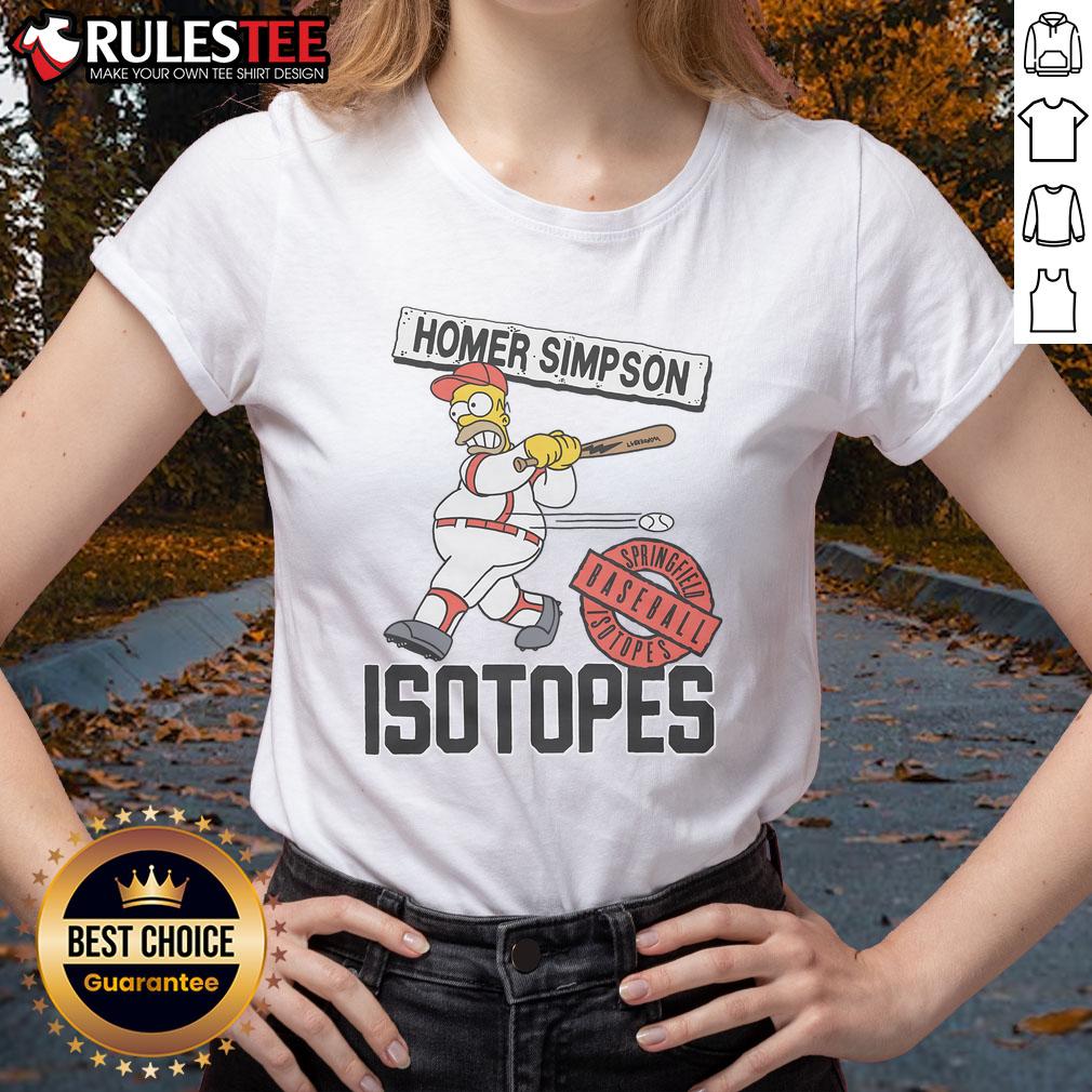Alt Text: Awesome The Simpsons Springfield Isotopes Ladies Tee featuring a vibrant design perfect for fans of the series.