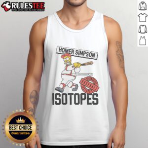 Alt Text: Awesome The Simpsons Springfield Isotopes tank top featuring vibrant graphics and a fun design for fans.