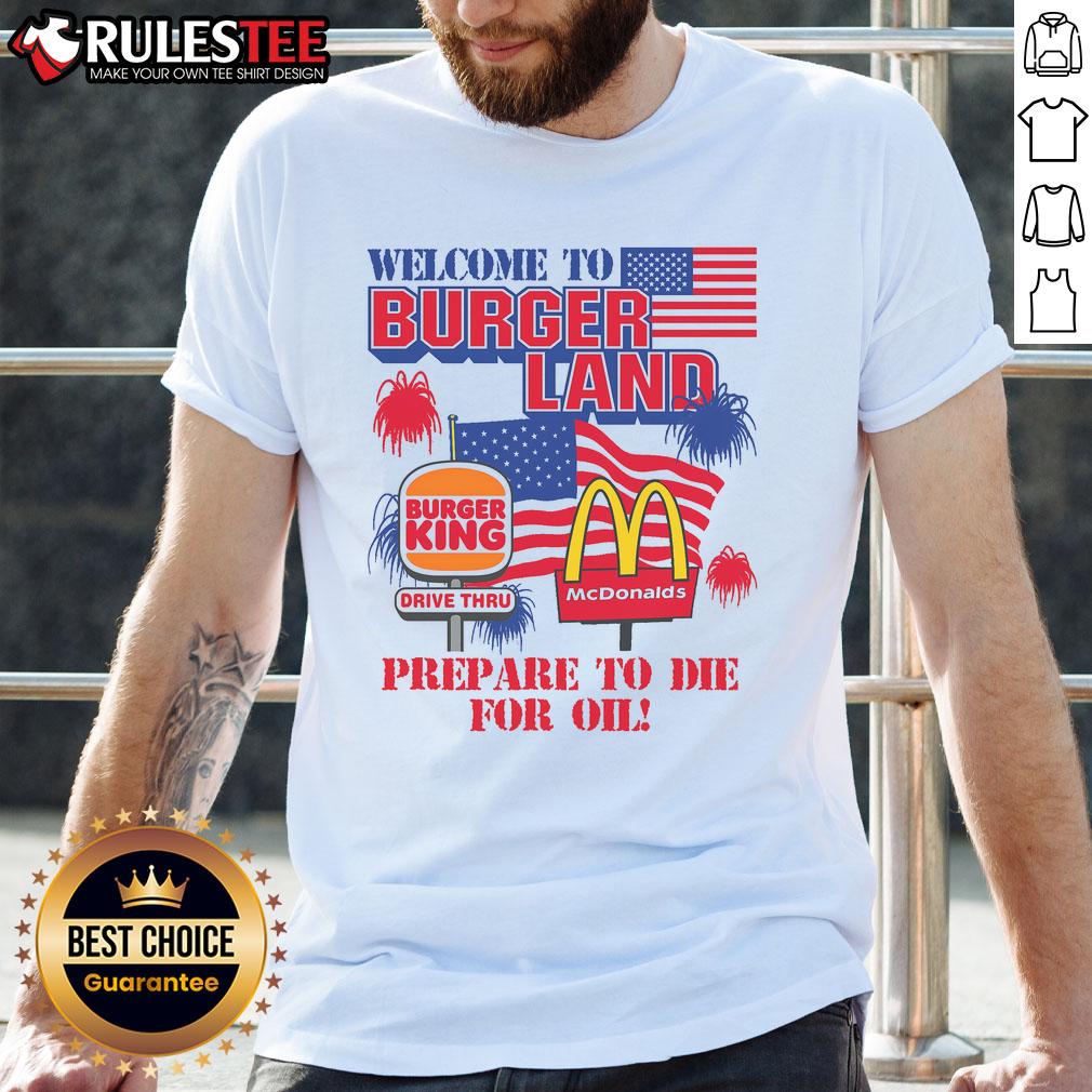 Awesome Welcome To Burgerland T-Shirt featuring a fun burger graphic and vibrant colors, perfect for burger lovers.