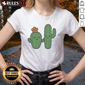 Cute cactus graphic on a funny ladies tee, perfect for casual wear and plant lovers.
