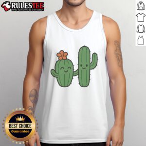 Cute cactus funny tank top featuring a playful cactus design, perfect for casual summer outings and plant lovers.