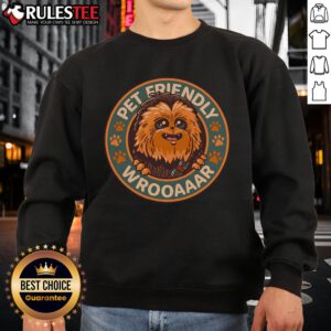 Cute Friendly Wookiee pet-friendly sweatshirt featuring a playful Wookiee design and cozy style for all fans.