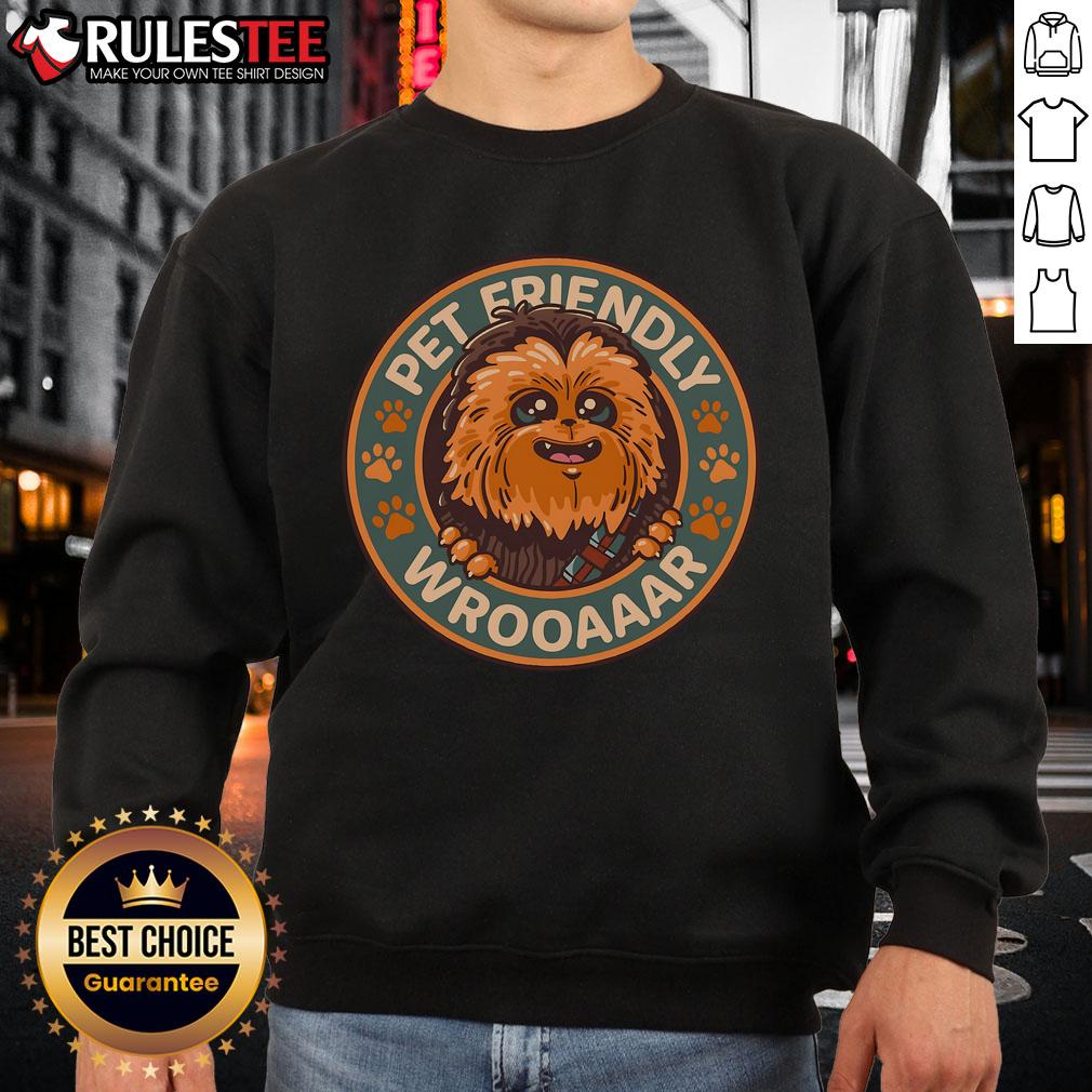 Cute Friendly Wookiee pet-friendly sweatshirt featuring a playful Wookiee design and cozy style for all fans.