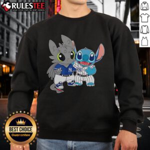 Cute New York Yankees toothless X-stitch sweatshirt featuring a playful design perfect for fans and casual wear.