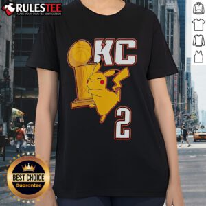 Cute OKC Pikachu holding 2025 NBA Champs trophy on a ladies tee, perfect for basketball fans and Pokmon lovers.
