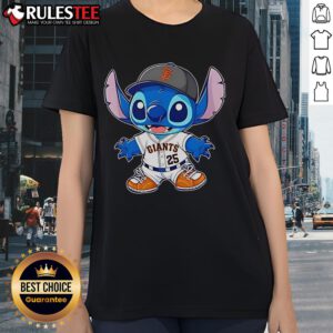 Cute San Francisco Giants X-Stitch baseball ladies tee featuring vibrant team colors and stylish design.
