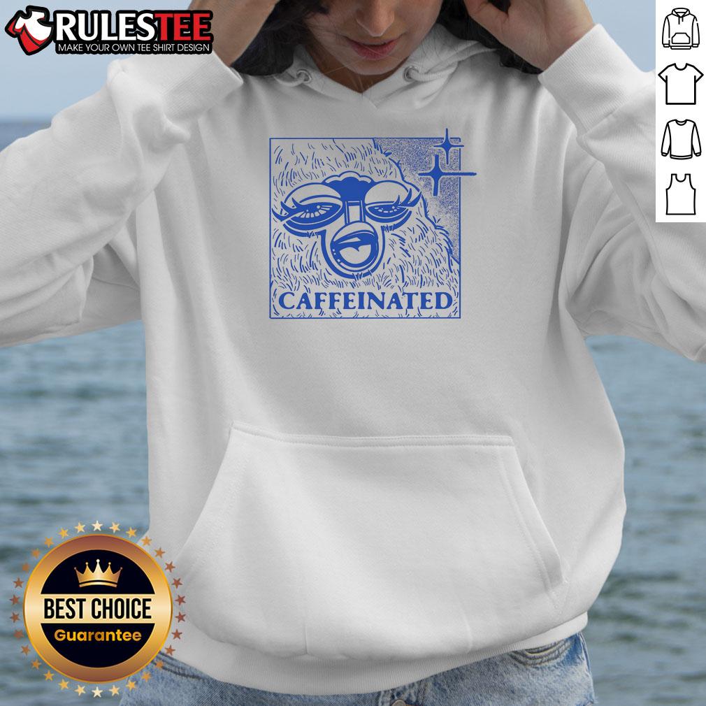 Funny caffeinated sloth in a cozy hoodie, perfect for coffee lovers and animal enthusiasts. Great gift idea!