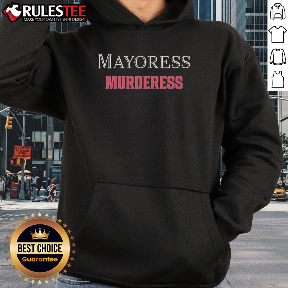 Good Mayoress Murderess Hoodie featuring a unique design, perfect for fans of quirky fashion and statement apparel.