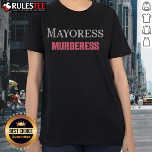 Good Mayoress Murderess Ladies Tee featuring a unique graphic design for fans of quirky and edgy apparel.