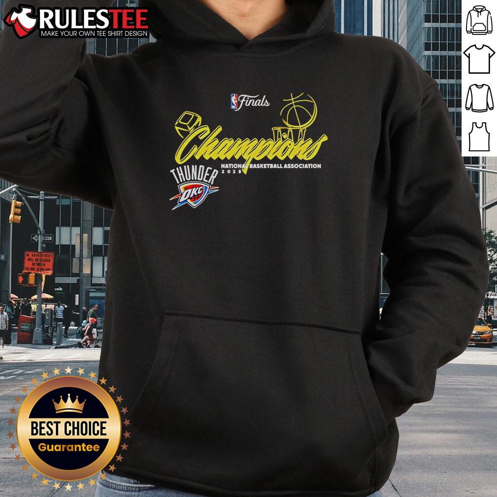 Good Thunder 2025 NBA Champions hoodie design featuring vibrant colors and bold graphics celebrating the team's victory.