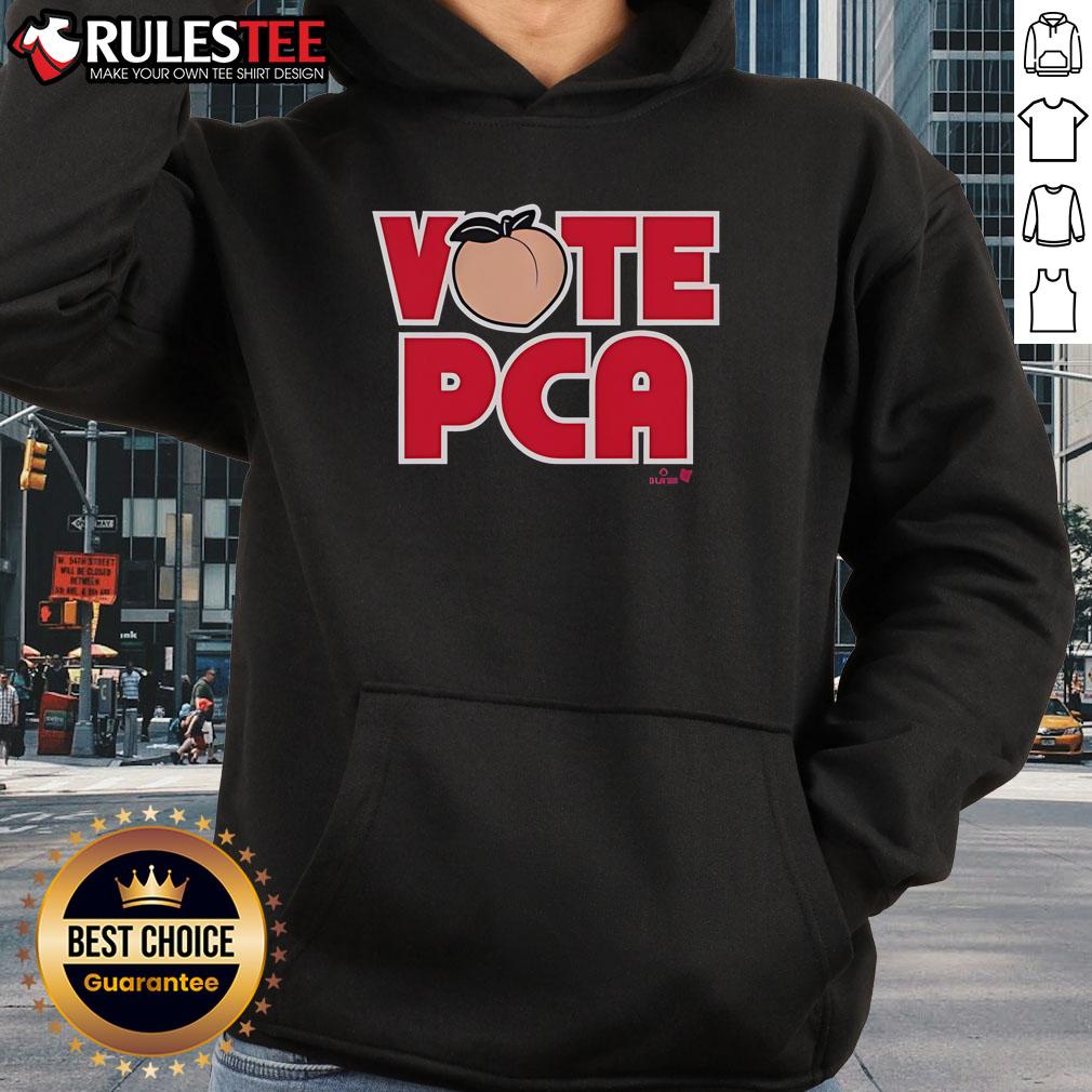 Nice Pete Crow Armstrong wearing a PCA hoodie, showcasing support for his team in a vibrant outdoor setting.