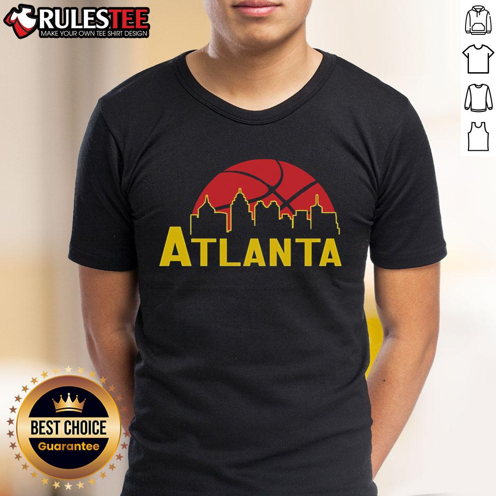 Official Atlanta Cityscape Skyline T-Shirt featuring a vibrant graphic of Atlanta's iconic skyline and landmarks.