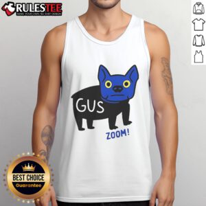 Official Blue Dog cartoon Gus on a stylish tank top, perfect for fans of unique graphic apparel.