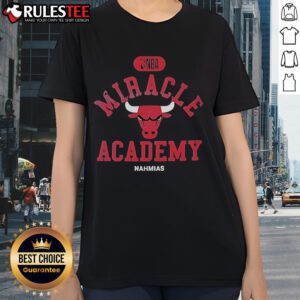 Official Chicago Bulls Miracle Academy NBA Collection Ladies Tee featuring vibrant team colors and stylish design.