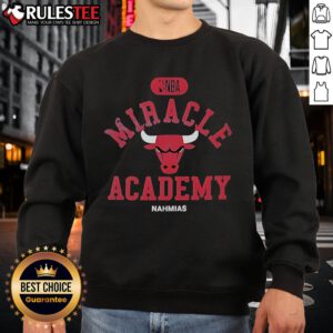 Official Chicago Bulls Miracle Academy NBA Collection Sweatshirt in red, featuring the iconic Bulls logo and stylish design.