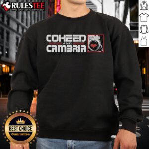 Official Coheed and Cambria 2000 Trees Festival UK sweatshirt featuring vibrant band graphics and festival branding.