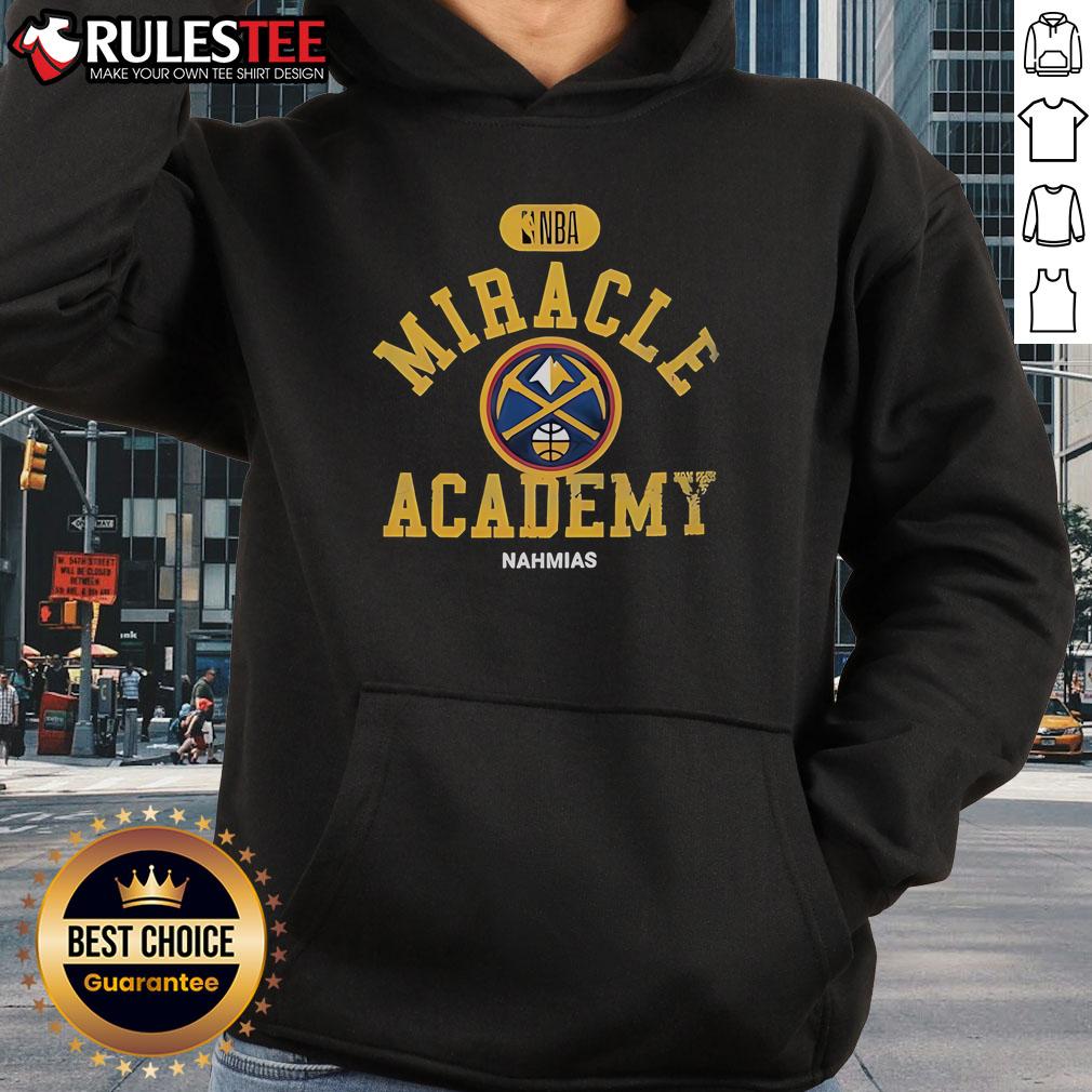 Official Denver Nuggets Miracle Academy NBA Collection Hoodie in navy, featuring team logo and stylish design for fans.