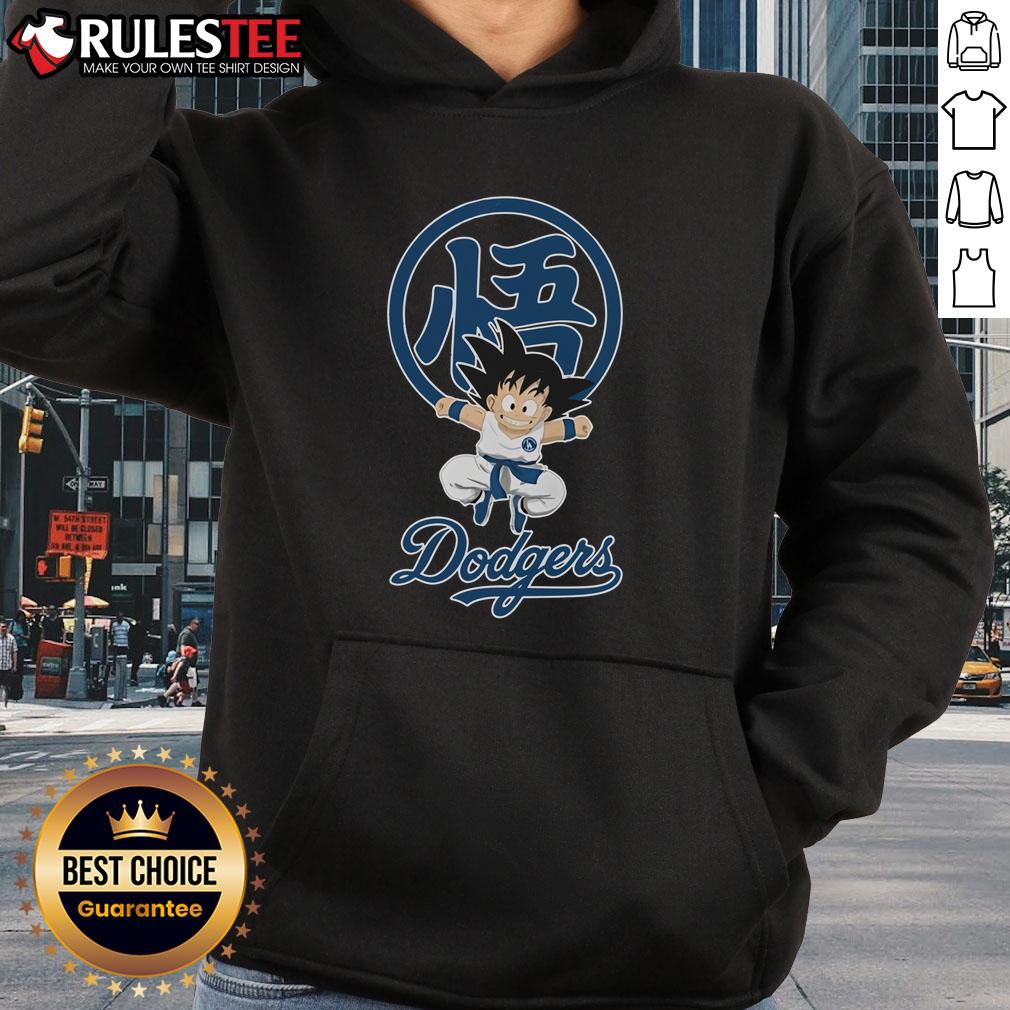 Official Goku X Los Angeles Dodgers 2025 Hoodie featuring vibrant design, perfect for fans of anime and baseball fashion.