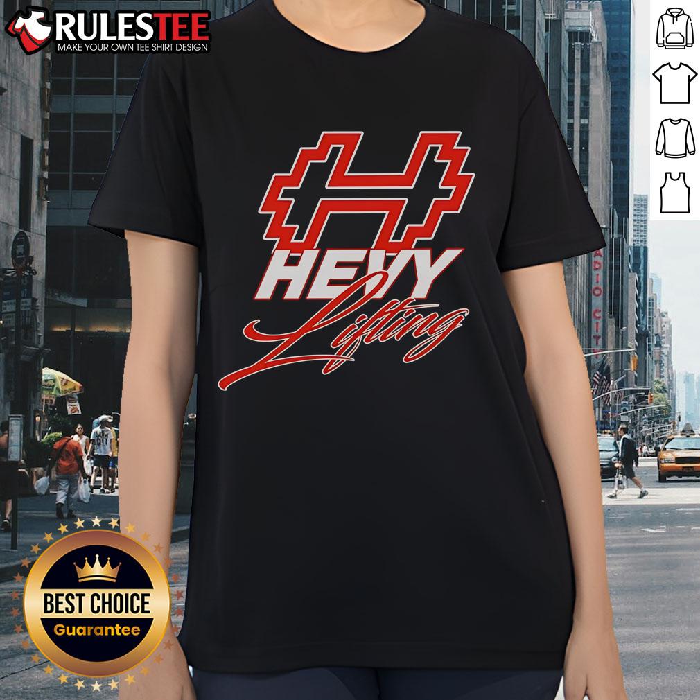 Official Hevy Lifting Ladies Tee featuring a stylish design perfect for workouts and casual wear for fitness enthusiasts.