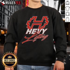 Official Heavy Lifting Sweatshirt in black, showcasing a bold logo, perfect for gym enthusiasts and strength training.