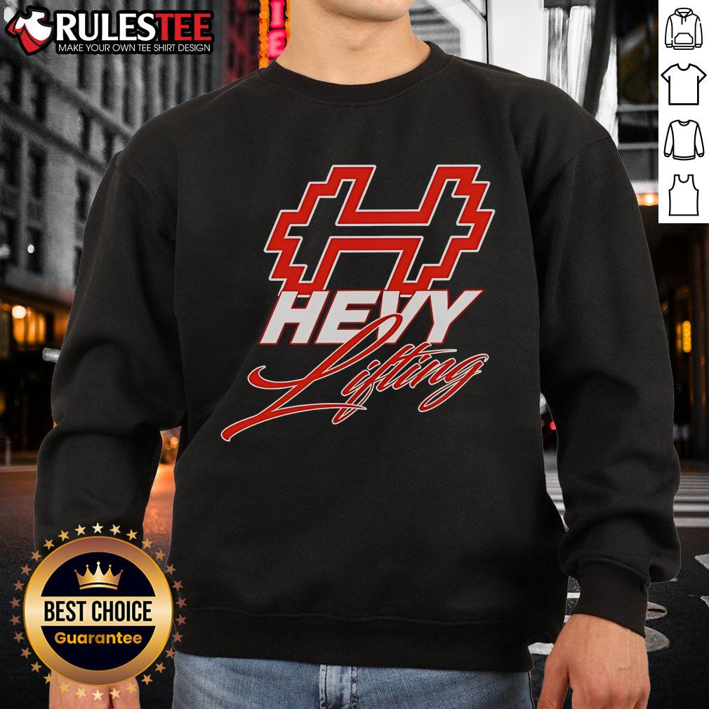 Official Heavy Lifting Sweatshirt in black, showcasing a bold logo, perfect for gym enthusiasts and strength training.