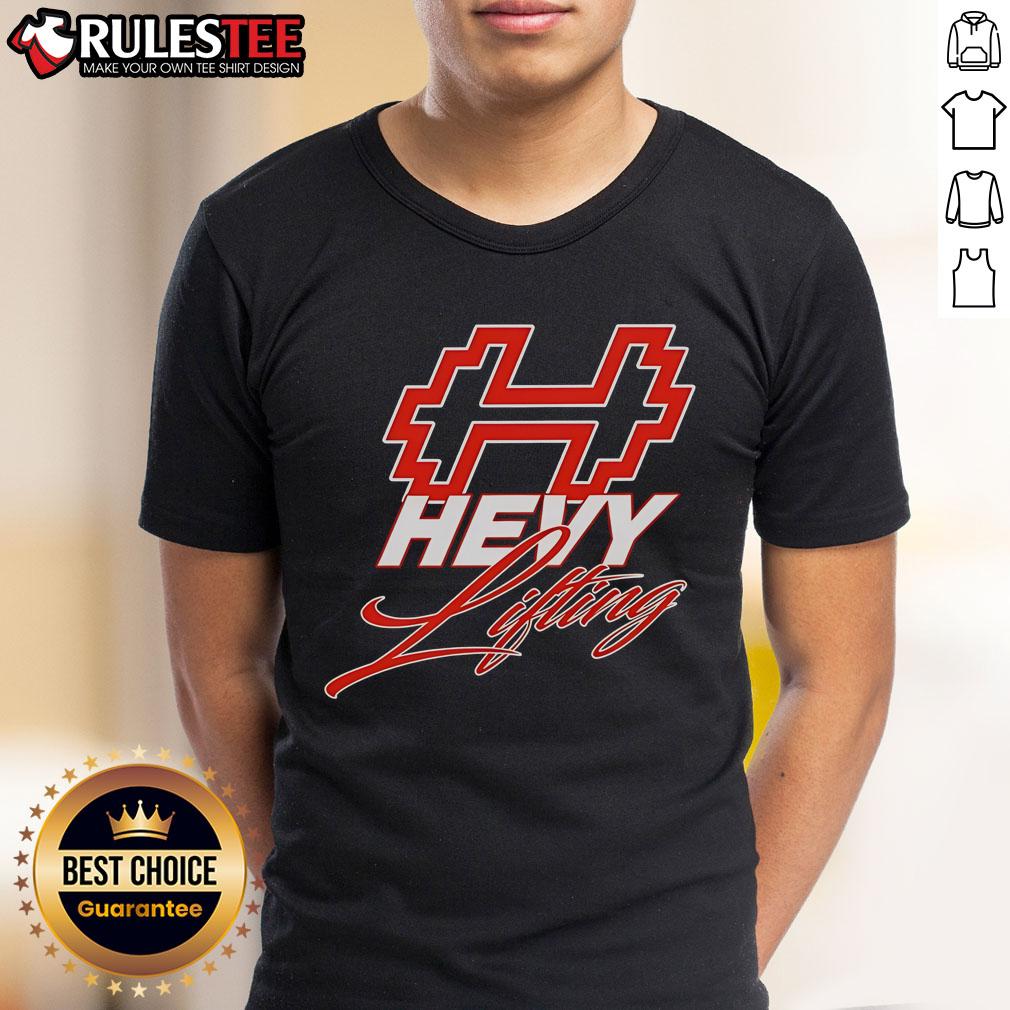 Alt Text: Official Hevy Lifting T-Shirt featuring a bold design, perfect for gym enthusiasts and strength training lovers.